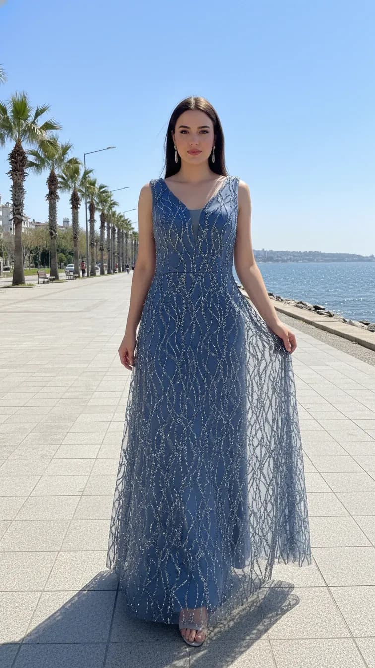 Evening Dress 25200 in Gold, front view